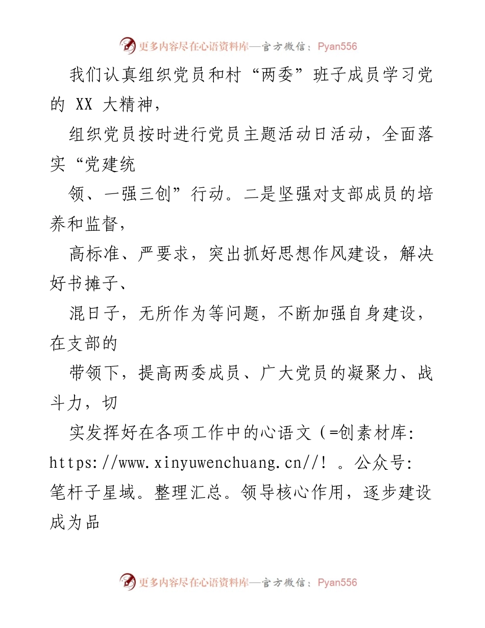 [工作总结] 村级工作 - XXX村2023年工作述职报告.docx_第2页