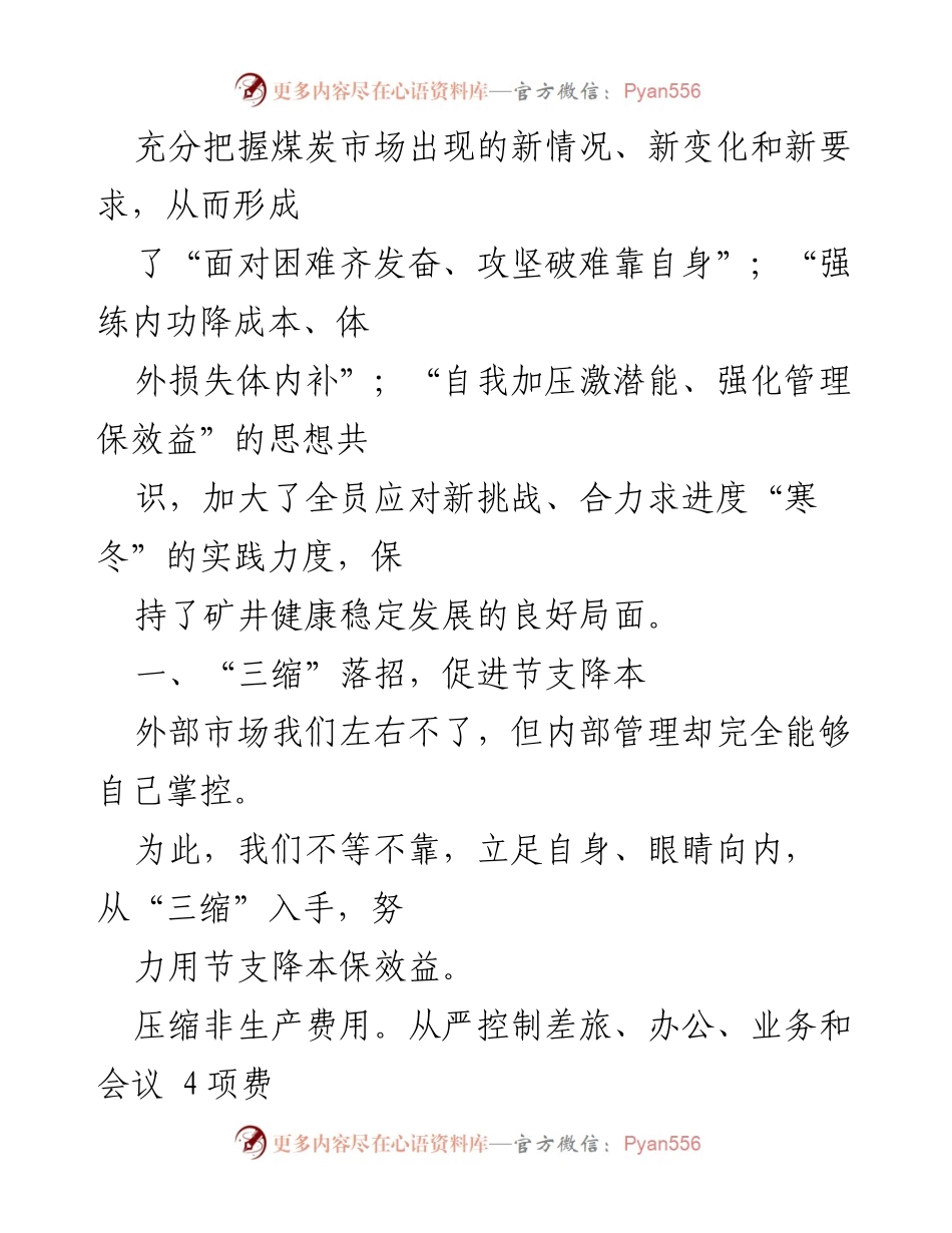 [工作总结] 煤炭行业 - 应对寒冬挑战的节支降本措施.docx_第2页