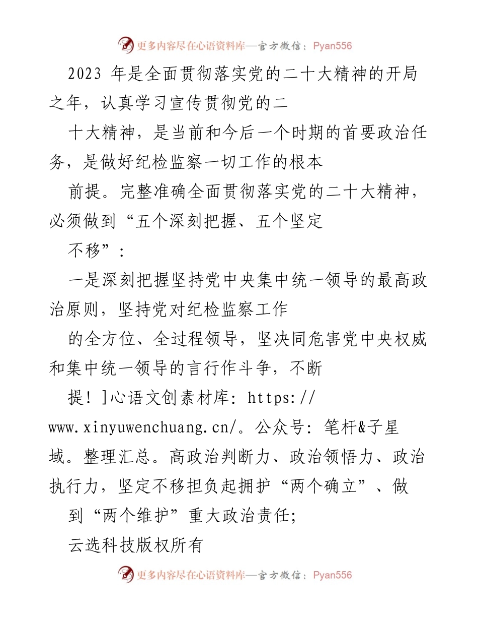 [工作总结] 纪检监察工作会议 - 深入推进纪检监察工作，贯彻落实党的二十大精神.docx_第2页