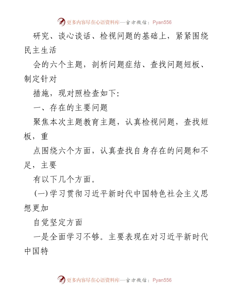 [工作总结] 第二批主题教育专题民主生活会 - 深入检视问题，强化理论学习与落实责任.docx_第2页