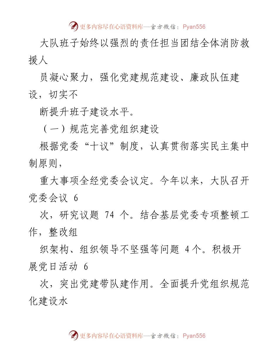 [工作总结] 消防救援大队 - 2023年上半年工作总结与发展展望.docx_第2页