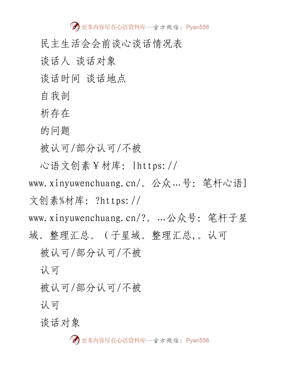 [工作总结] 民主生活会 - 谈心谈话情况总结报告.docx_第1页