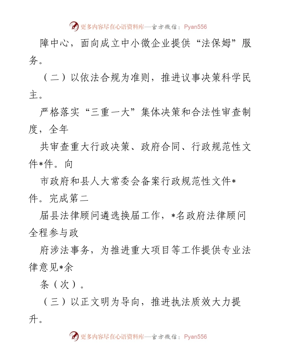 [工作总结] 法治政府建设 - 2023年度法治政府建设情况汇报.docx_第2页