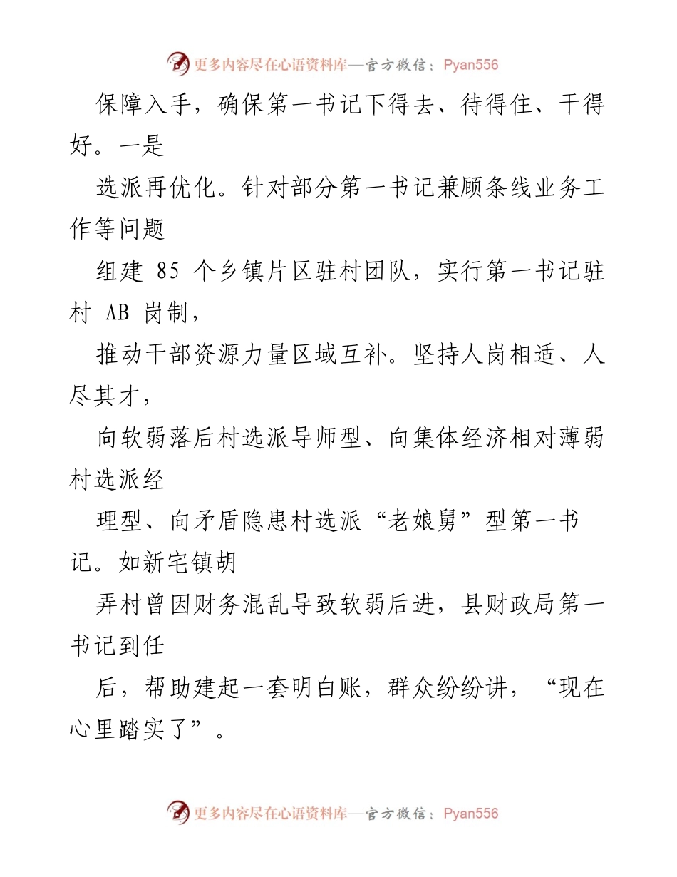 [工作总结] 第一书记队伍建设 - 强化第一书记队伍建设，推动乡村治理高质量发展.docx_第2页