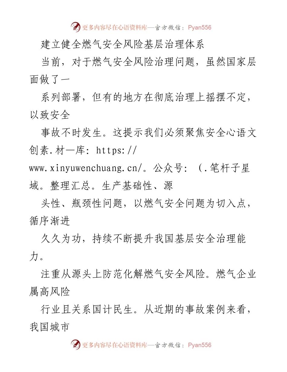 [工作总结] 燃气安全治理 - 提升燃气安全风险治理体系的专业化能力.docx_第1页