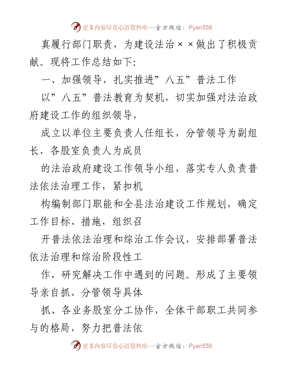 [工作总结] 法治政府建设 - 202X年法治政府建设工作总结.docx_第2页
