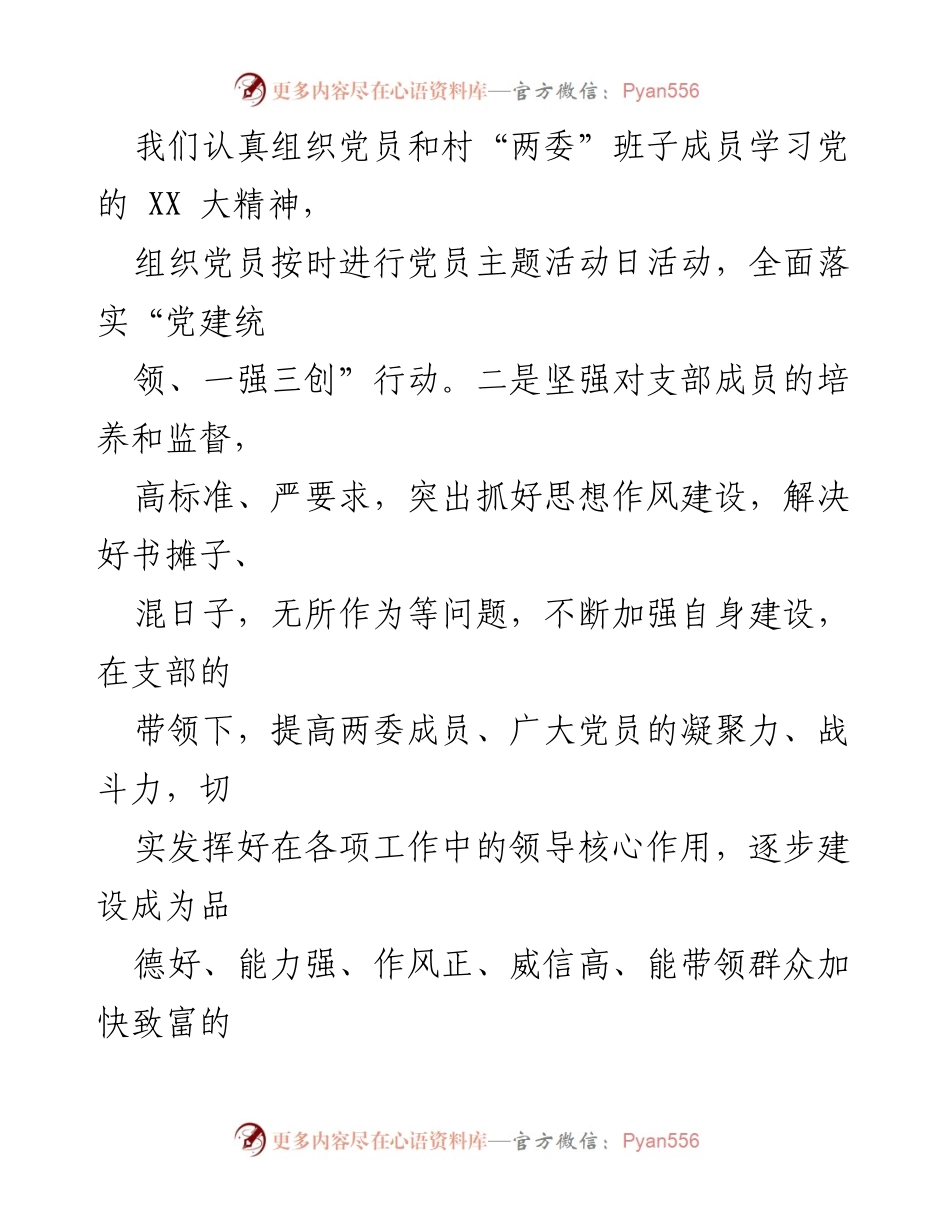 [工作总结] 村级工作 - XXX村2023年工作述职报告_1.docx_第2页