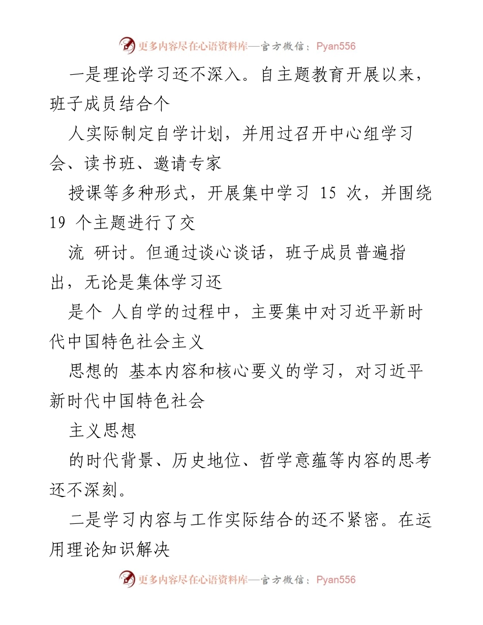 [工作总结] 民主生活会 - 20XX年度民主生活会整改措施落实情况分析.docx_第2页