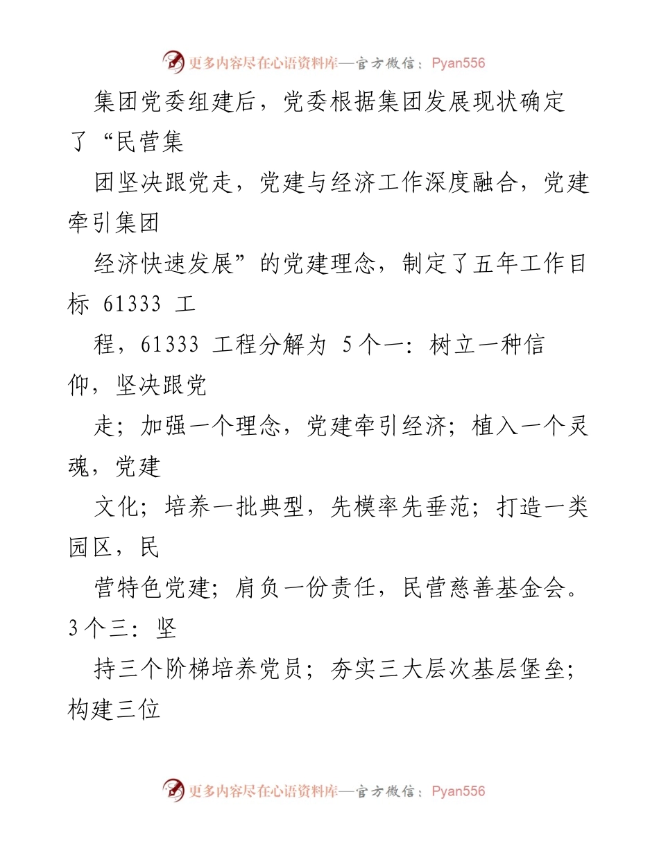 [工作总结] 民营投资集团党建工作 - 深度融合推动经济发展：某投资集团党建工作总结.docx_第2页