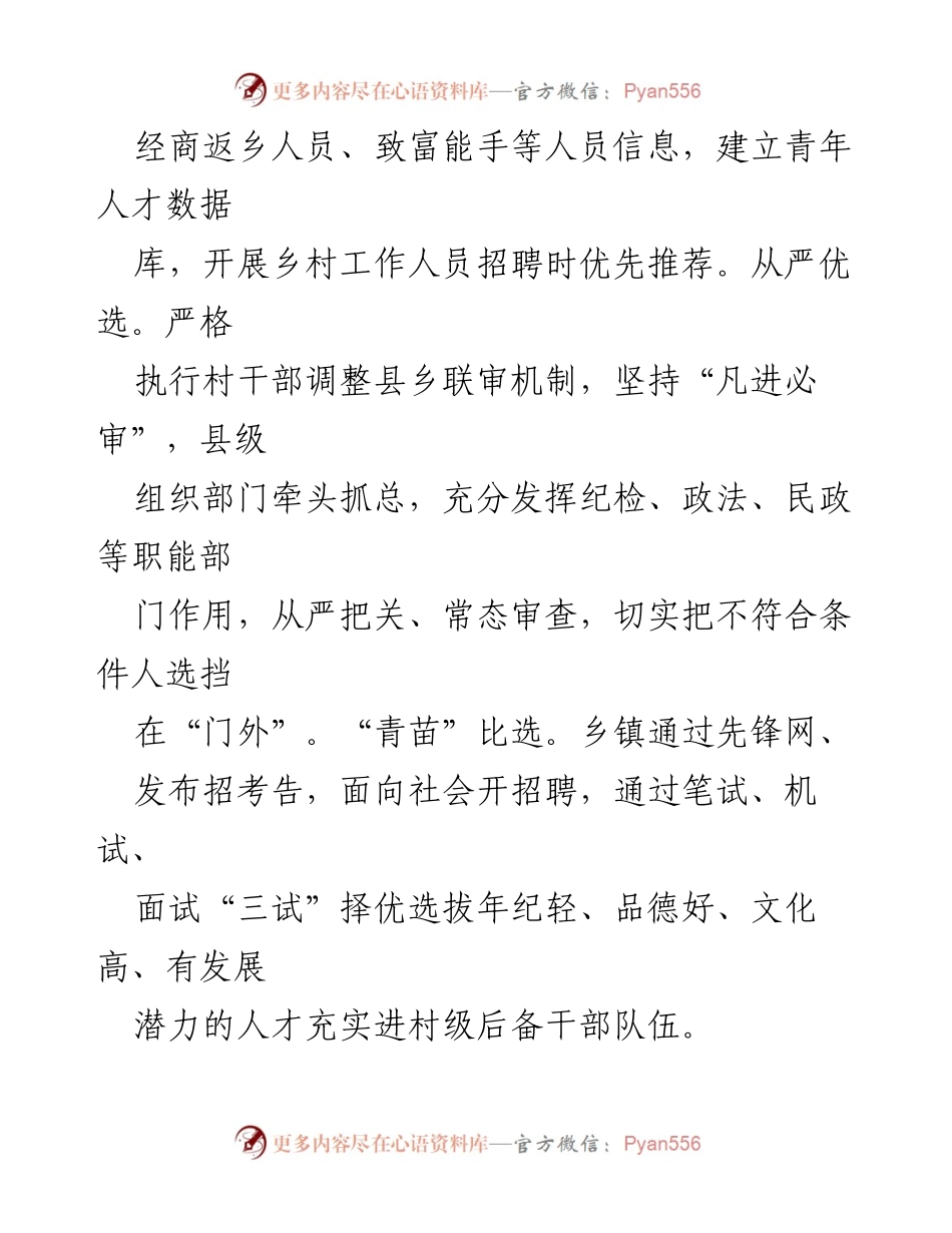 [工作总结] 村干部队伍建设 - 提升村干部队伍建设水平的综合措施与成效.docx_第2页