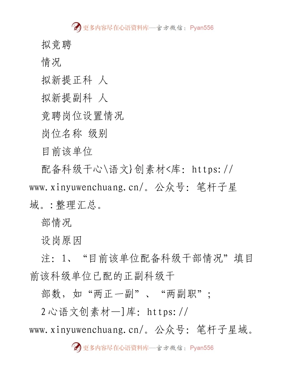 [工作总结] 科级干部竞聘 - 科级干部竞聘设岗情况总结报告.docx_第2页