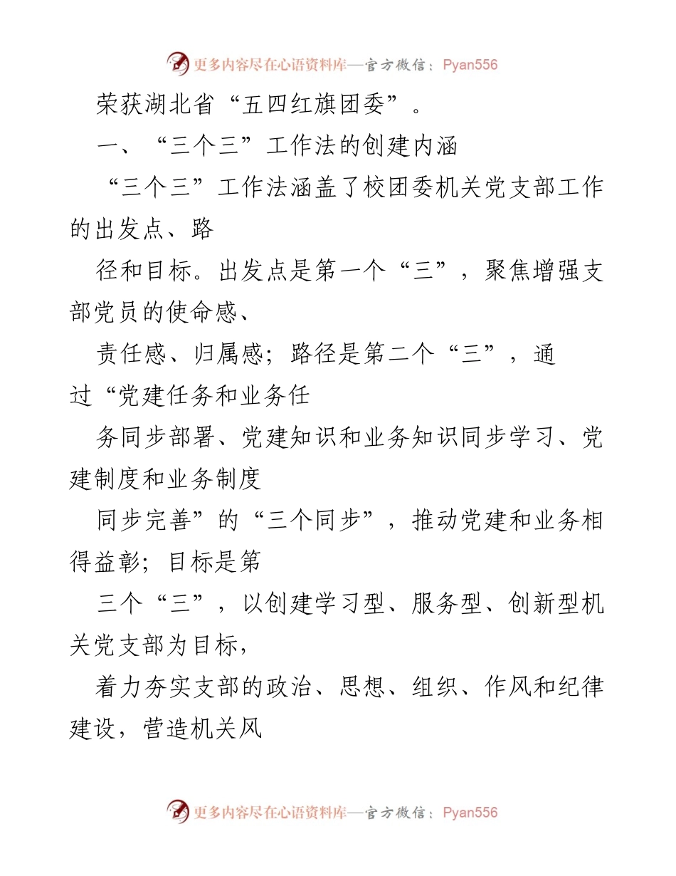[工作总结] 校团委 - 党支部“三个三”工作法实践总结.docx_第2页