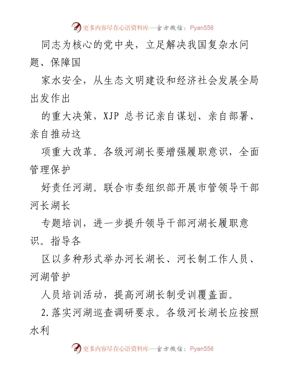 [工作总结] 河湖长制工作 - 2022年度XX市河湖长制工作要点.docx_第2页