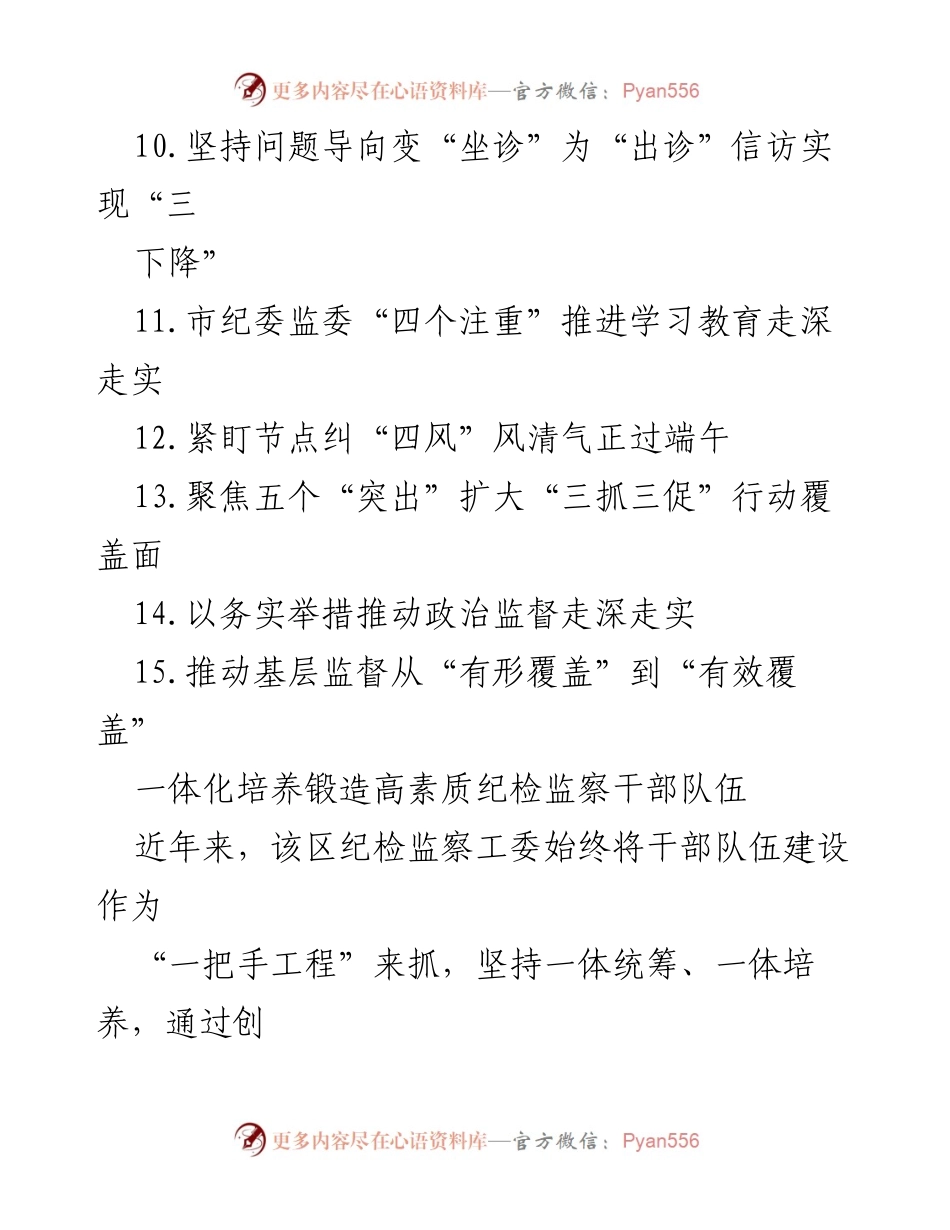 [工作总结] 纪检监察工作经验交流 - 高素质纪检监察干部队伍培养与实战锻炼经验分享.docx_第2页