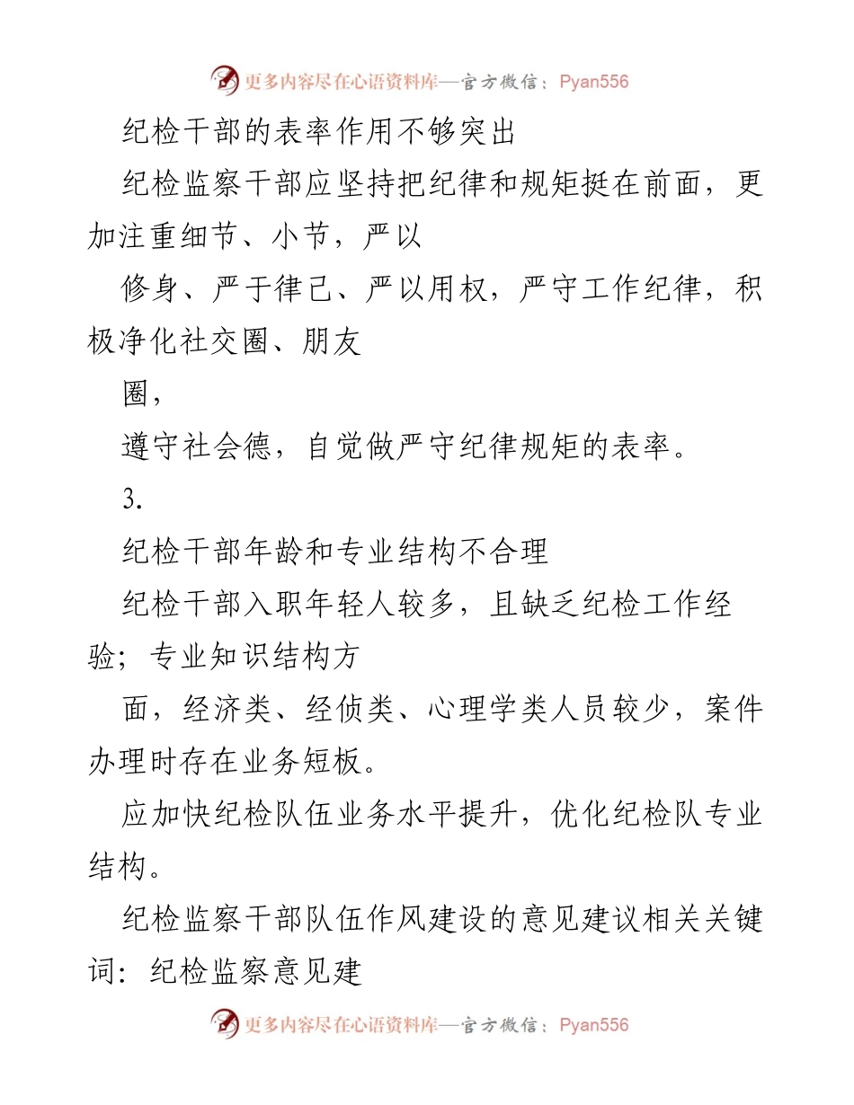 [工作总结] 纪检监察干部队伍 - 强化纪检监察干部队伍作风建设的建议.docx_第2页