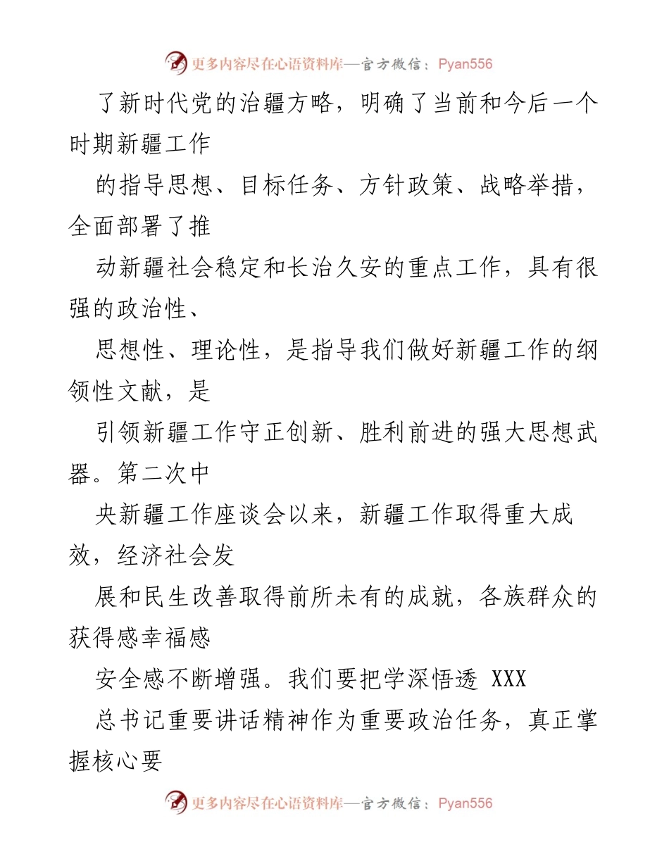 [工作总结] 第三次中央新疆工作座谈会 - 新时代党的治疆方略问题及整改措施汇编.docx_第2页