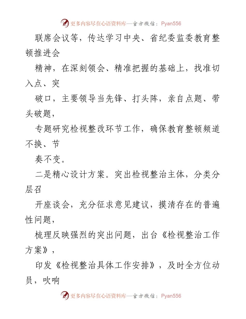 [工作总结] 纪检监察干部教育整顿 - 某市纪委监委检视整改经验总结.docx_第2页