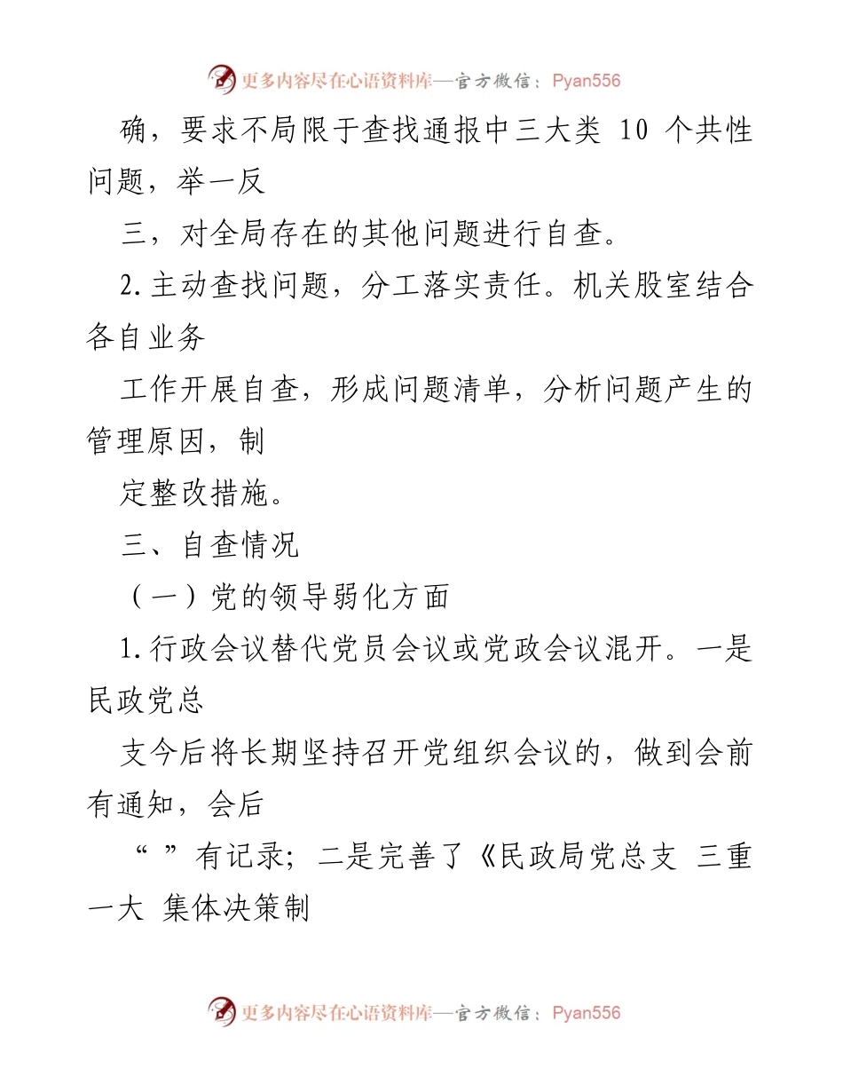 [工作总结] 民政局 - 巡察自查自纠情况报告.docx_第2页