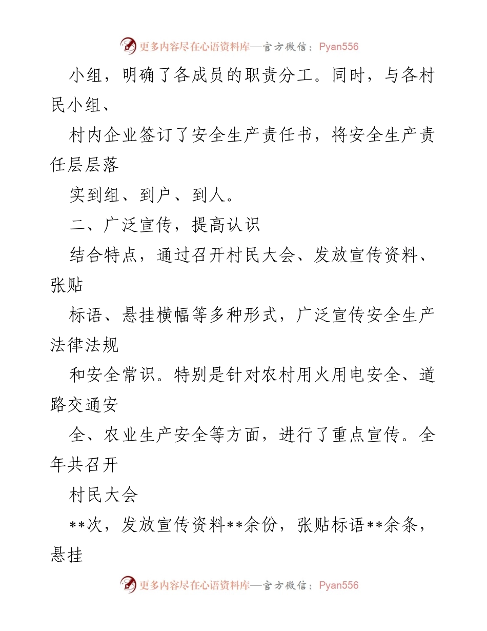 [工作总结] 村庄安全生产 - 2024年安全生产工作总结.docx_第2页