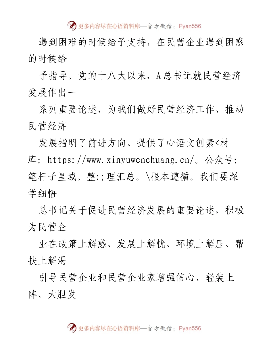 [工作总结] 民营经济发展会议 - 学习 A总书记关于促进民营经济发展的重要论述及我市贯彻落实意见的汇报.docx_第2页