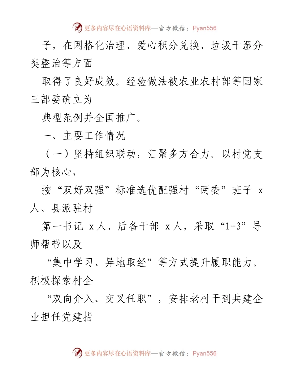 [工作总结] 村级党建 - 某村2024年党建引领乡村振兴工作总结.docx_第2页