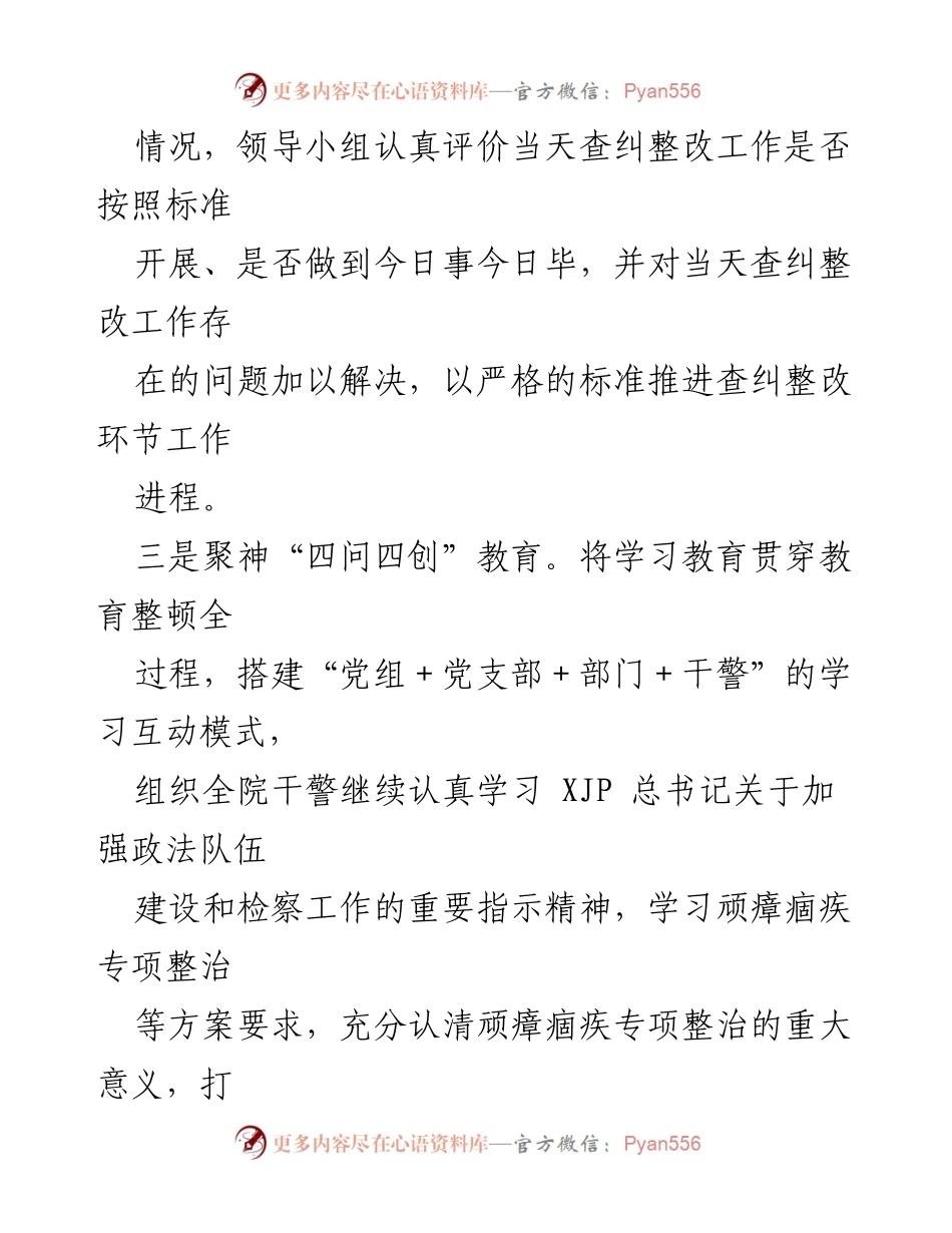 [工作总结] 检察队伍教育整顿 - 深化教育整顿，推动查纠整改落地见效.docx_第2页