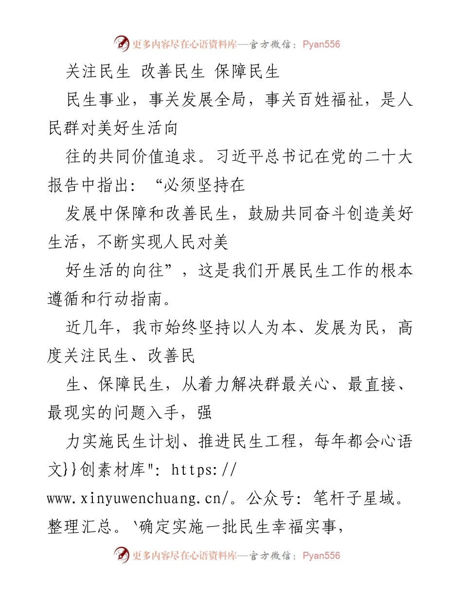 [工作总结] 民生工作会议 - 加强民生保障，提升人民福祉的行动指南.docx_第1页