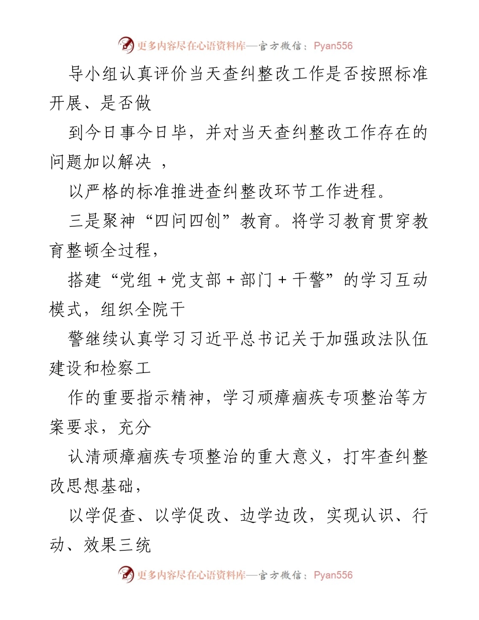 [工作总结] 检察队伍教育整顿 - 深化学习与查纠整改的经验总结.docx_第2页