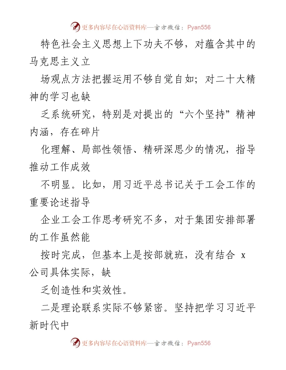 [工作总结] 组织生活会 - 深入检视剖析自身问题与整改方向.docx_第2页