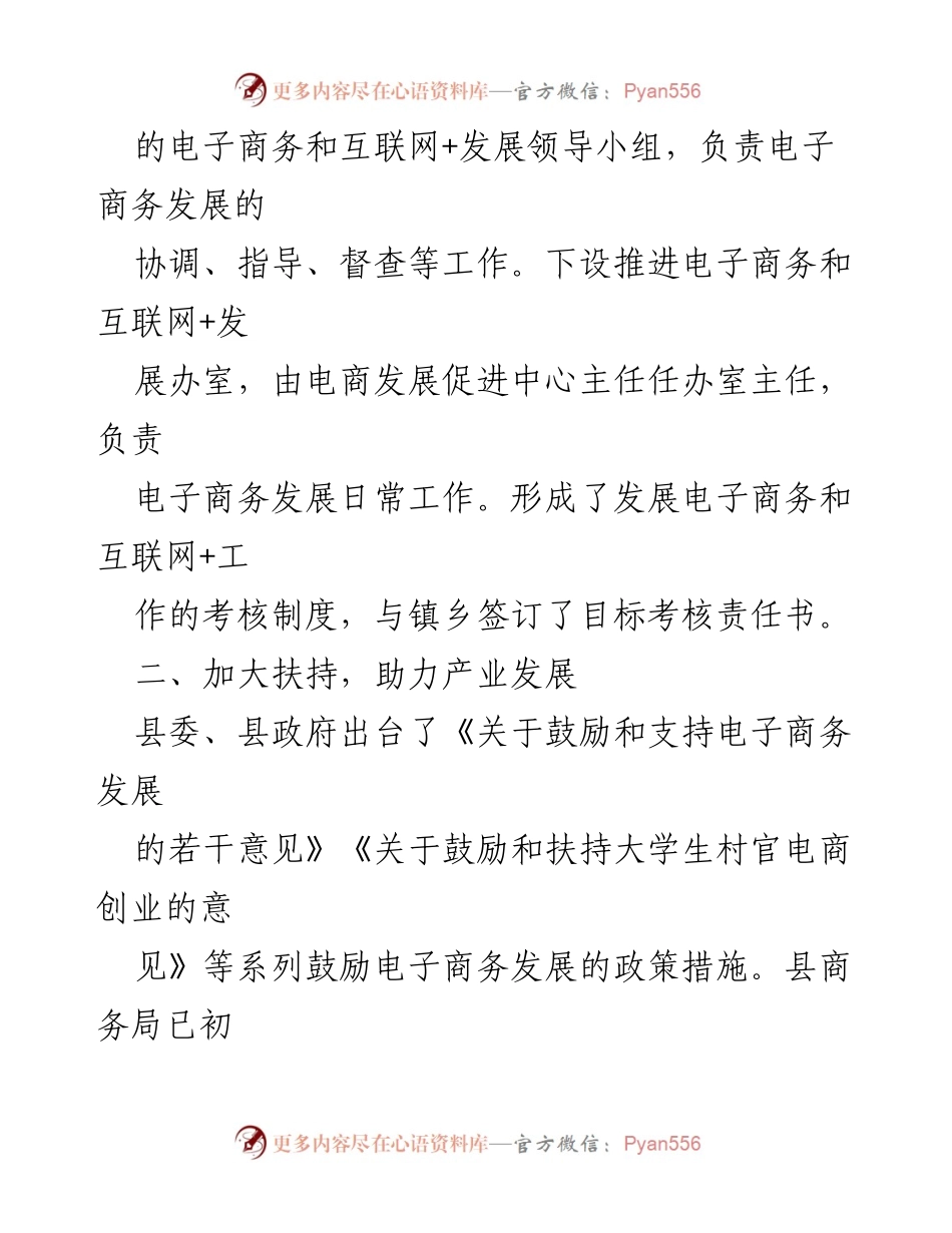 [工作总结] 电子商务发展 - 关于大力发展电子商务和“互联网+”工作进展情况的总结报告.docx_第2页