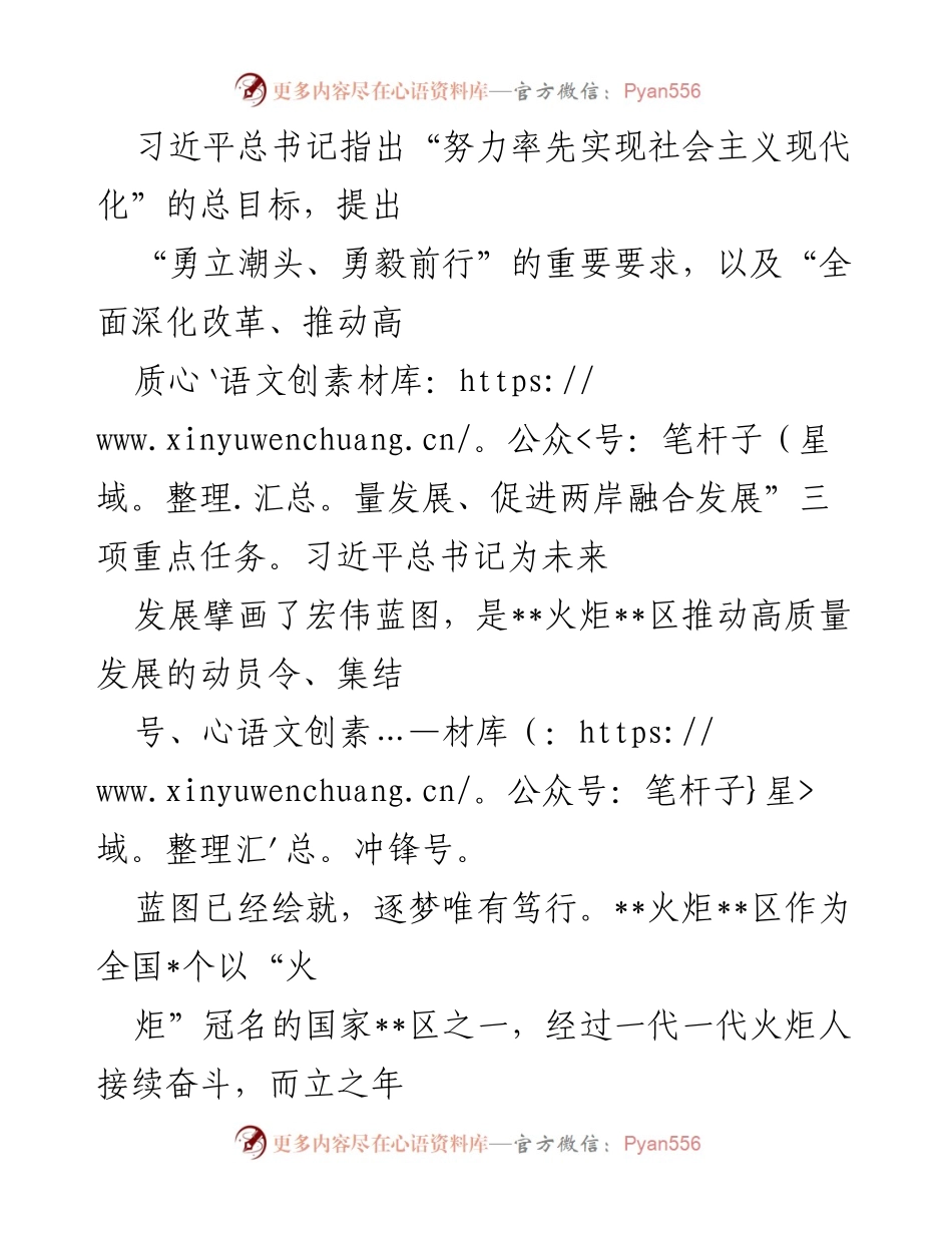 [工作总结] 火炬区高质量发展动员会 - _勇立潮头，推动火炬区高质量发展的实践路径_.docx_第1页