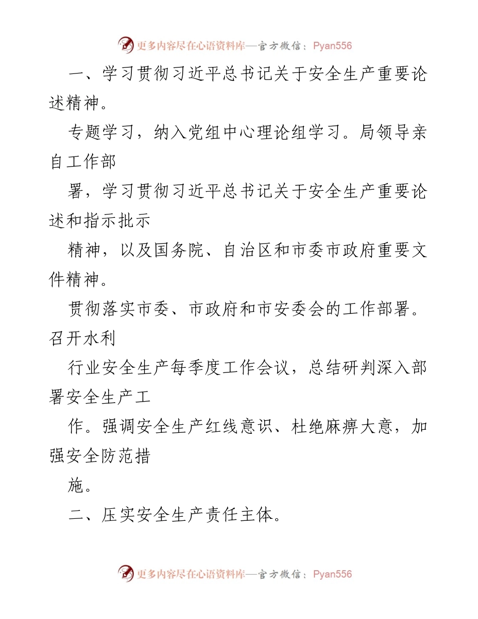 [工作总结] 水利系统 - 2022年安全生产工作要点及实施方案.docx_第2页