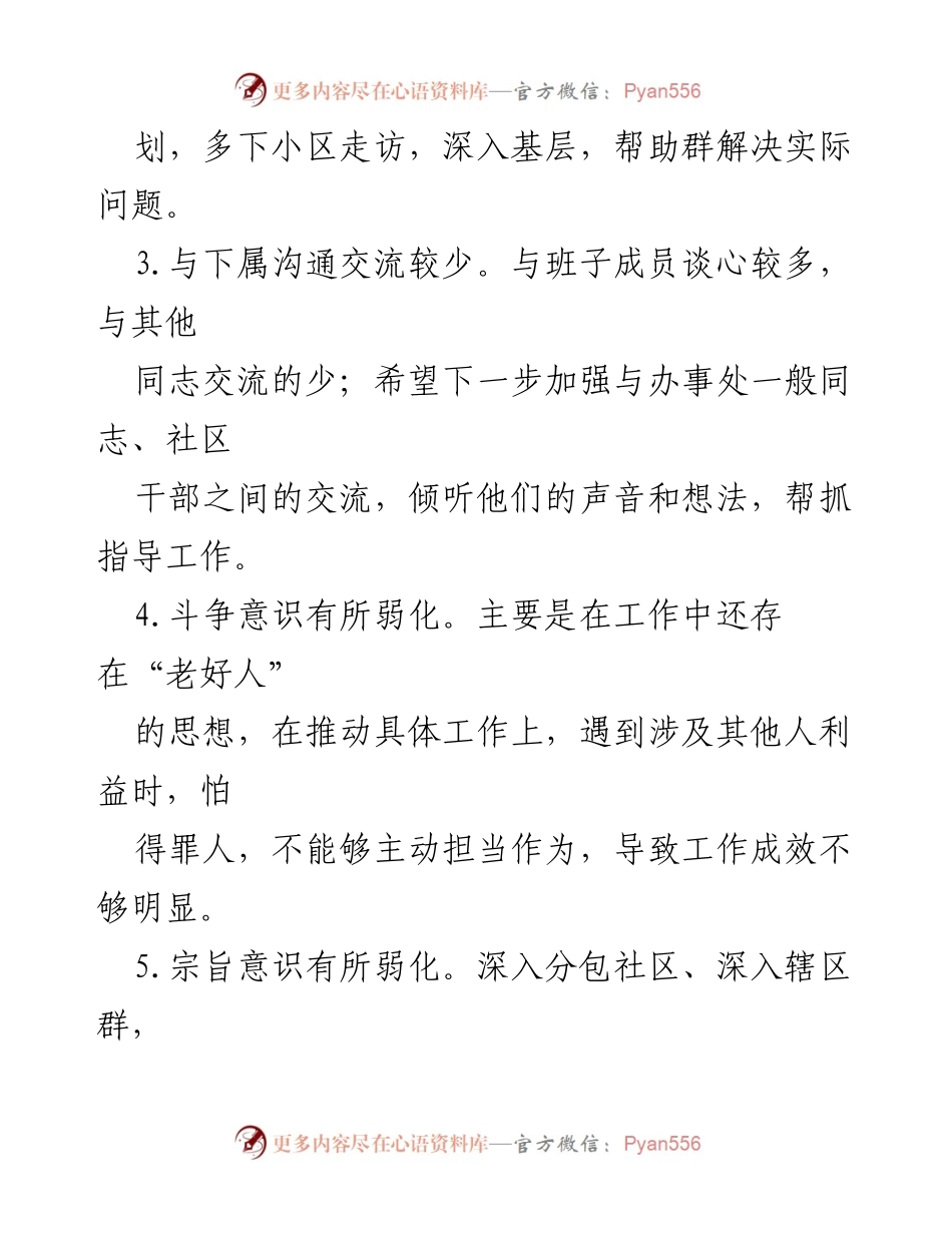 [工作总结] 民主生活会 - 深化问题意识，提升工作执行力的反思与建议.docx_第2页