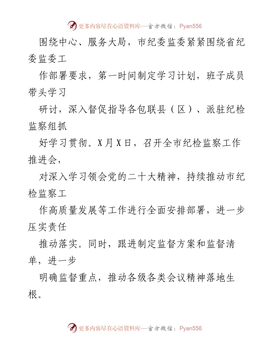 [工作总结] 纪检监察工作 - 2023年上半年市纪委工作总结及下半年计划.docx_第2页