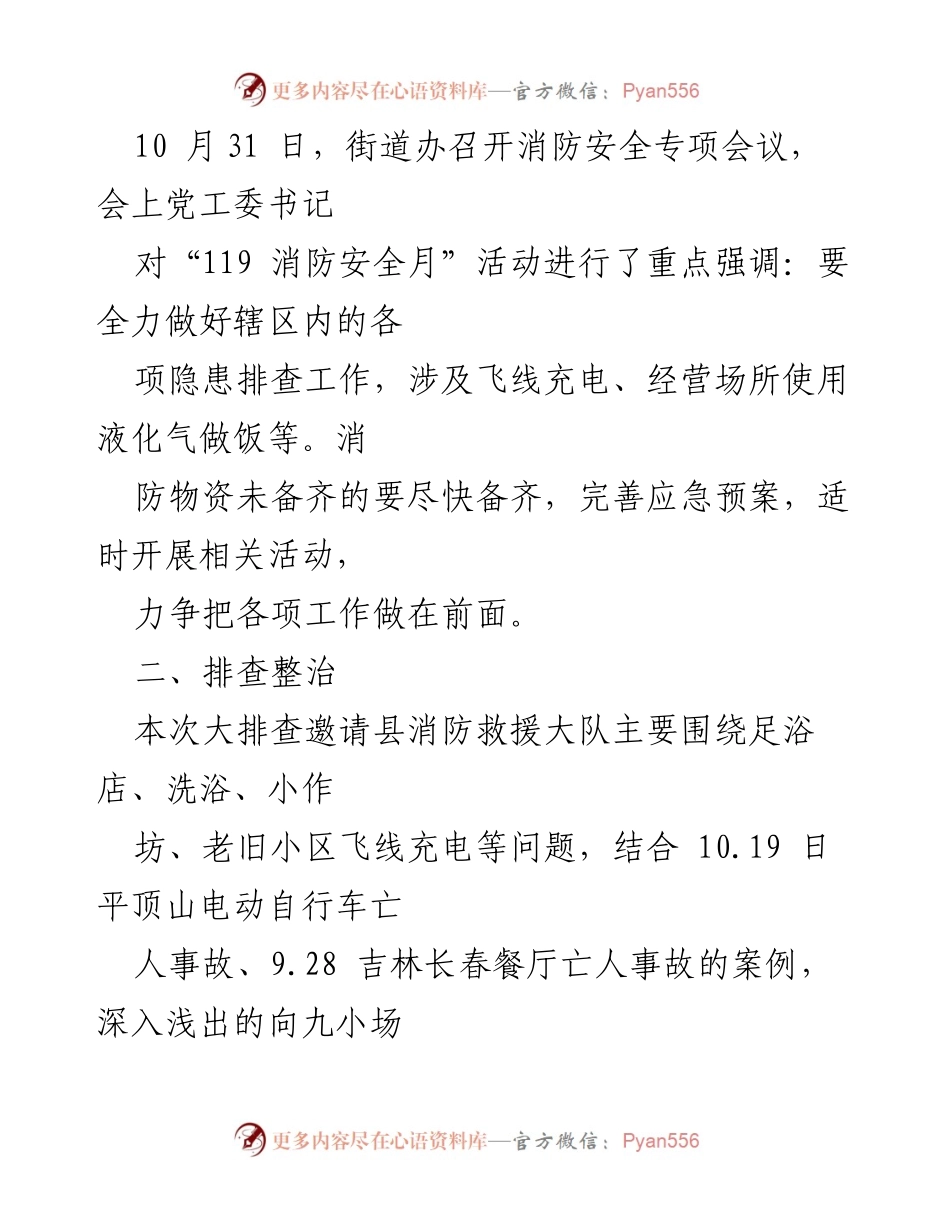 [工作总结] 消防安全活动 - XX街道“119消防安全月”大排查总结报告.docx_第2页