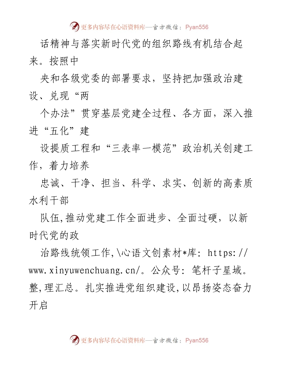 [工作总结] 水利局 - 2021年党建工作计划与实施方案.docx_第2页