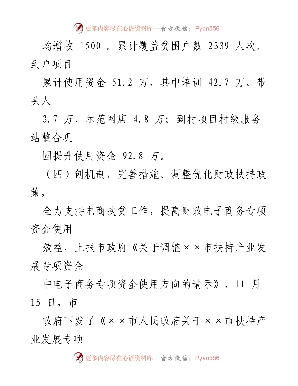 [工作总结] 电商扶贫工作 - 电商扶贫资金使用与政策优化总结.docx_第2页