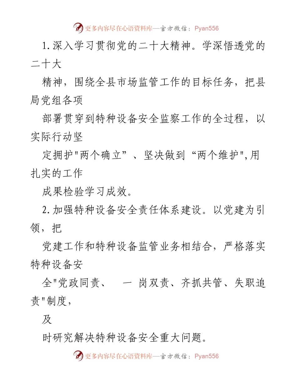 [工作总结] 特种设备安全监察工作 - 2023年XX县特种设备安全监察工作要点.docx_第2页