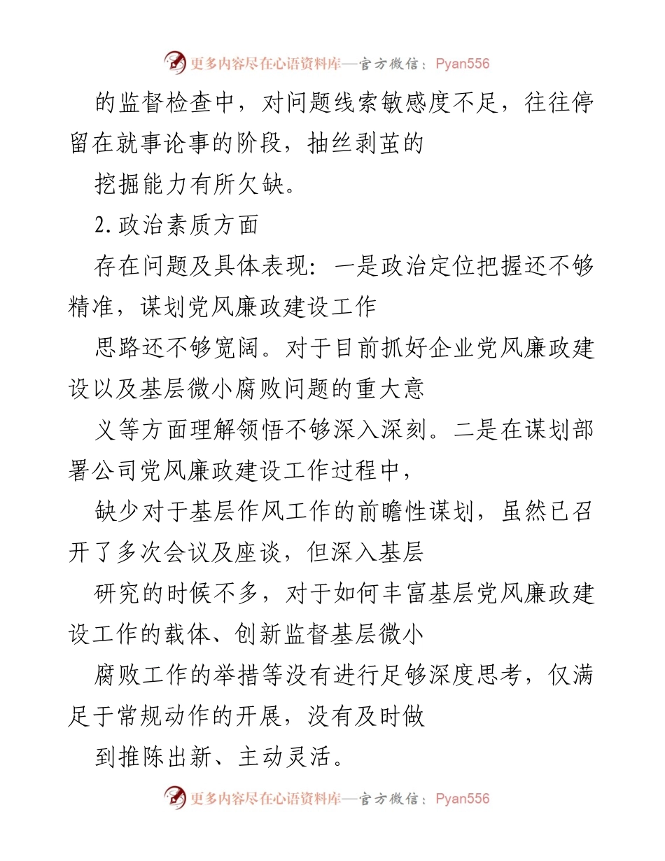 [工作总结] 纪检工作会议 - 纪检干部能力提升问题分析与整改建议.docx_第2页