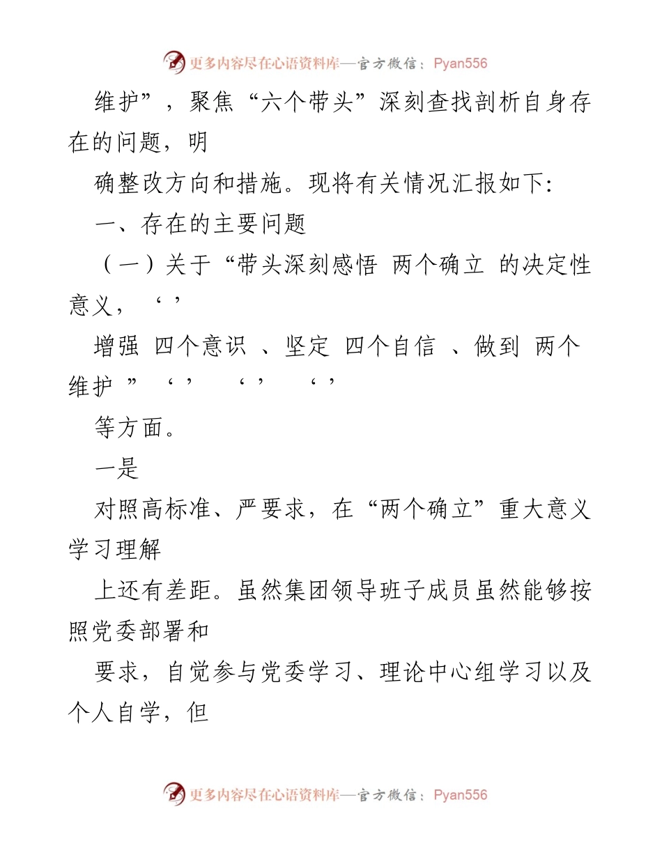 [工作总结] 民主生活会 - 2022年度民主生活会总结报告.docx_第2页