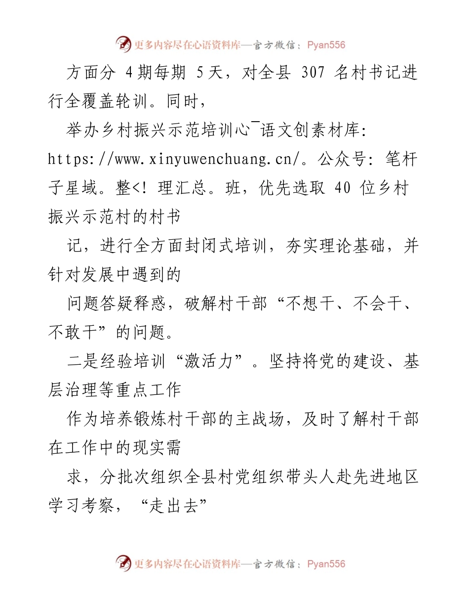 [工作总结] 村干部队伍建设 - 村干部队伍建设工作汇报与提升措施.docx_第2页
