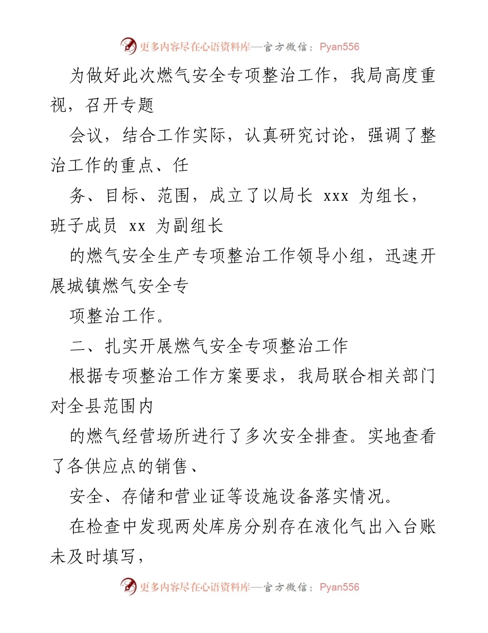 [工作总结] 燃气安全专项整治 - 燃气安全专项整治工作总结与下一步计划.docx_第2页