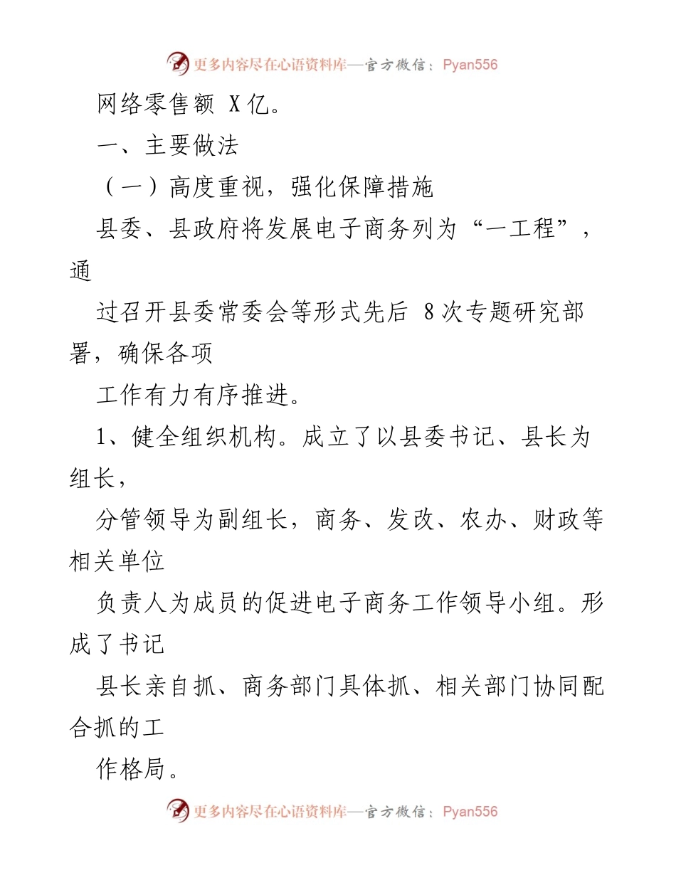 [工作总结] 电子商务项目 - 县电子商务进农村项目建设情况汇报.docx_第2页