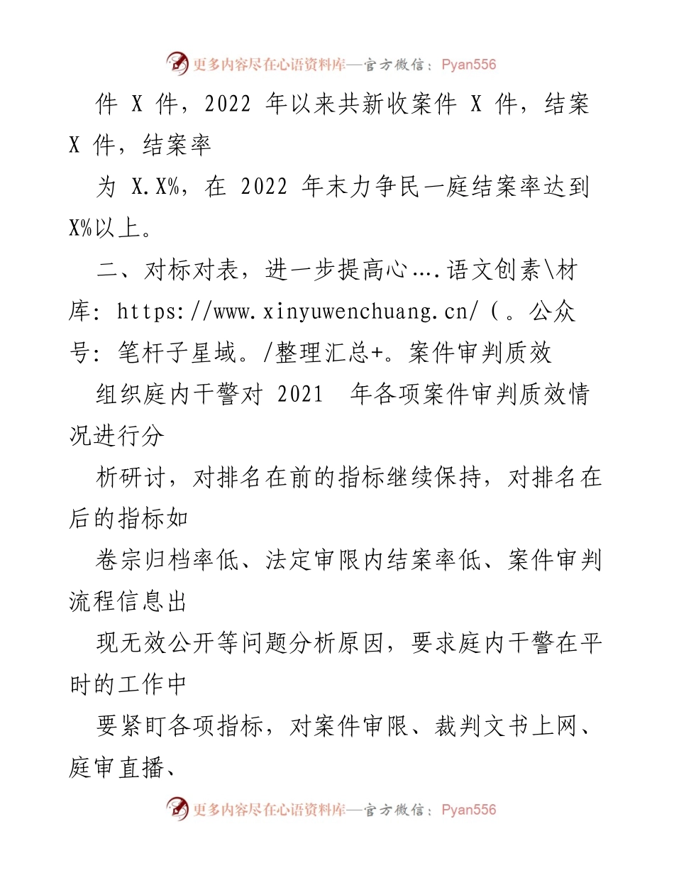 [工作总结] 法院年终总结 - 2022年度民一庭工作总结报告.docx_第2页