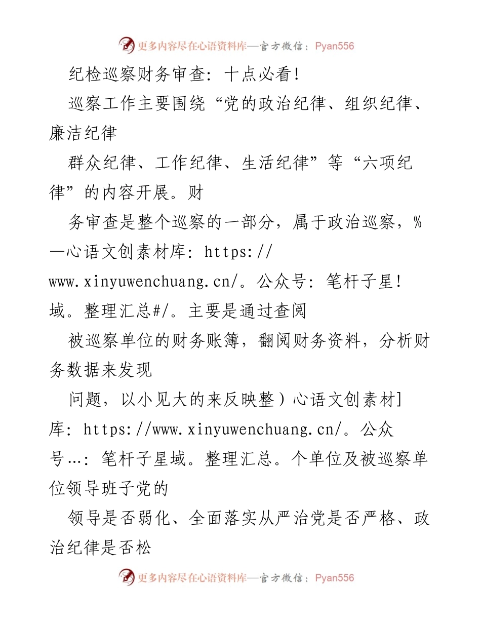 [工作总结] 纪检巡察 - 财务审查中的关键要点解析.docx_第1页