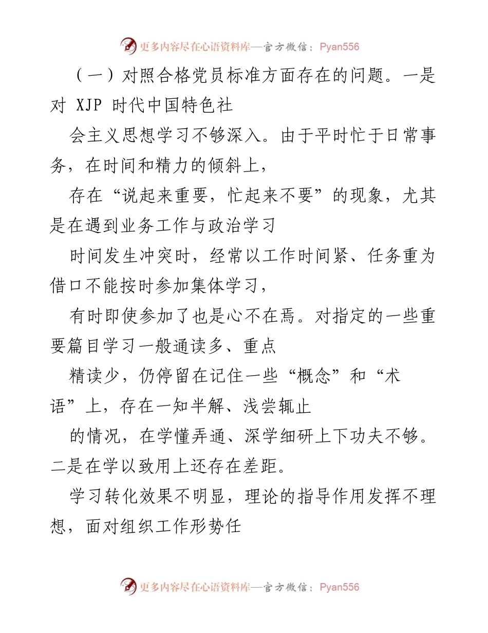 [工作总结] 组织生活会 - 深刻检视与整改措施汇总.docx_第2页