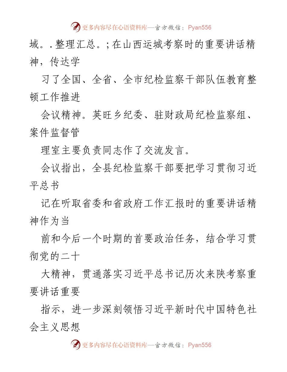 [工作总结] 纪检监察干部教育整顿推进会 - 全县纪检监察干部队伍教育整顿推进会总结与展望.docx_第2页