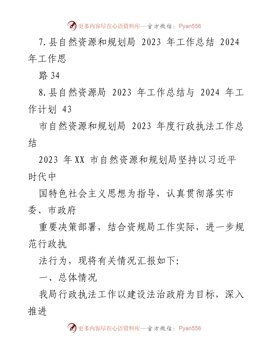 [工作总结] 自然资源和规划局 - 2023 年度工作总结及行政执法情况分析.docx_第2页
