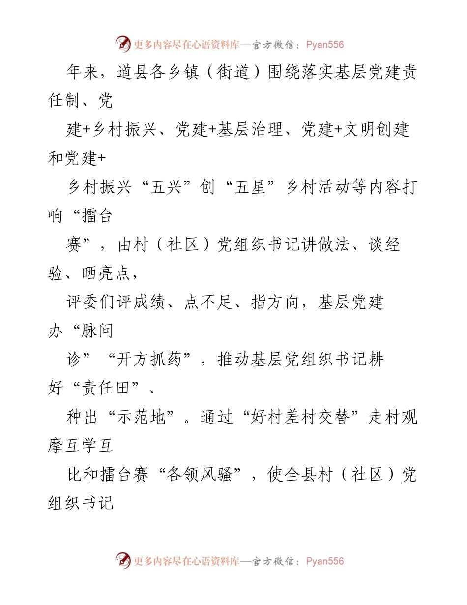 [工作总结] 道县党建活动 - “比武”促提升：道县村级党组织党建活动总结.docx_第2页