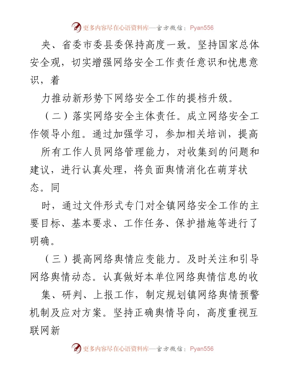 [工作总结] 网络安全工作 - X镇网络安全工作总结与展望.docx_第2页